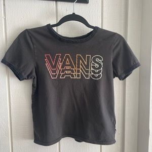 VANS Gray Short Sleeve Ringer T-Shirt XS